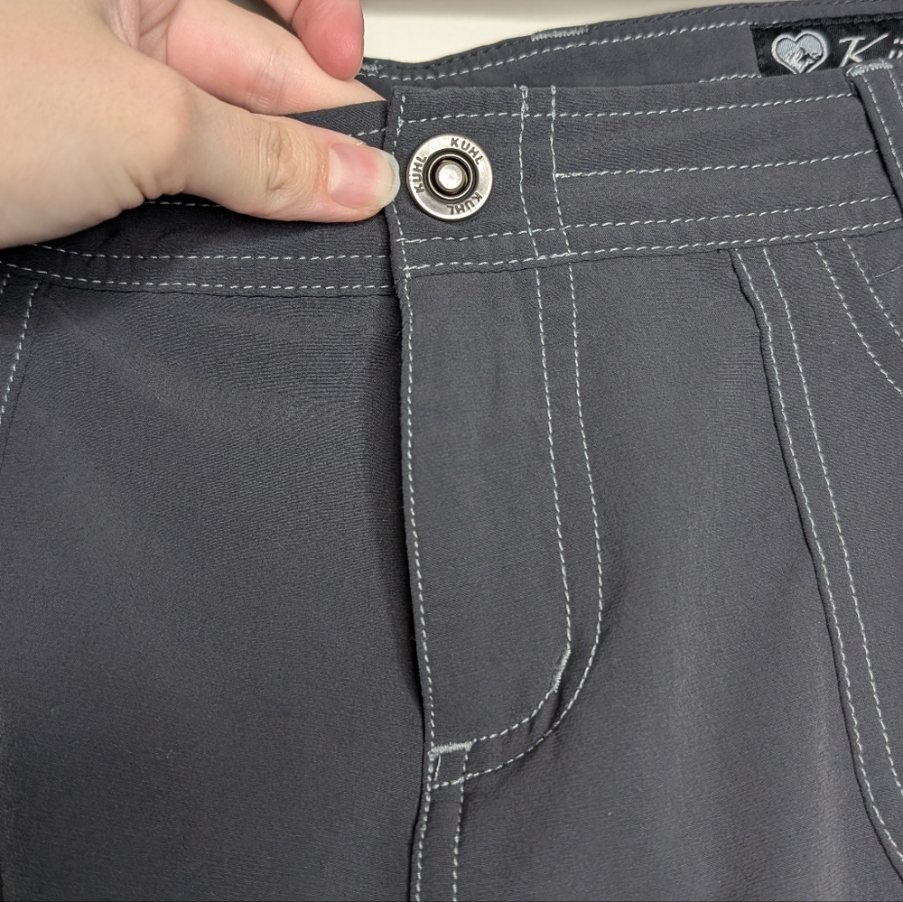 Kühl Mountain Culture Gray Outdoor Capris Pants Size 14 Regular - Picture 8 of 16